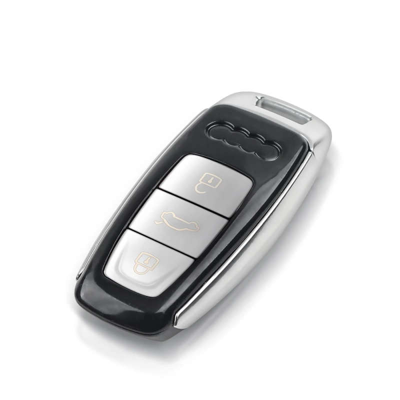3 Buttons Remote Car Key Shell Case Fob For Audi A6 C8 A7 A8 Q8 2017-2020 Fob Case Replacement