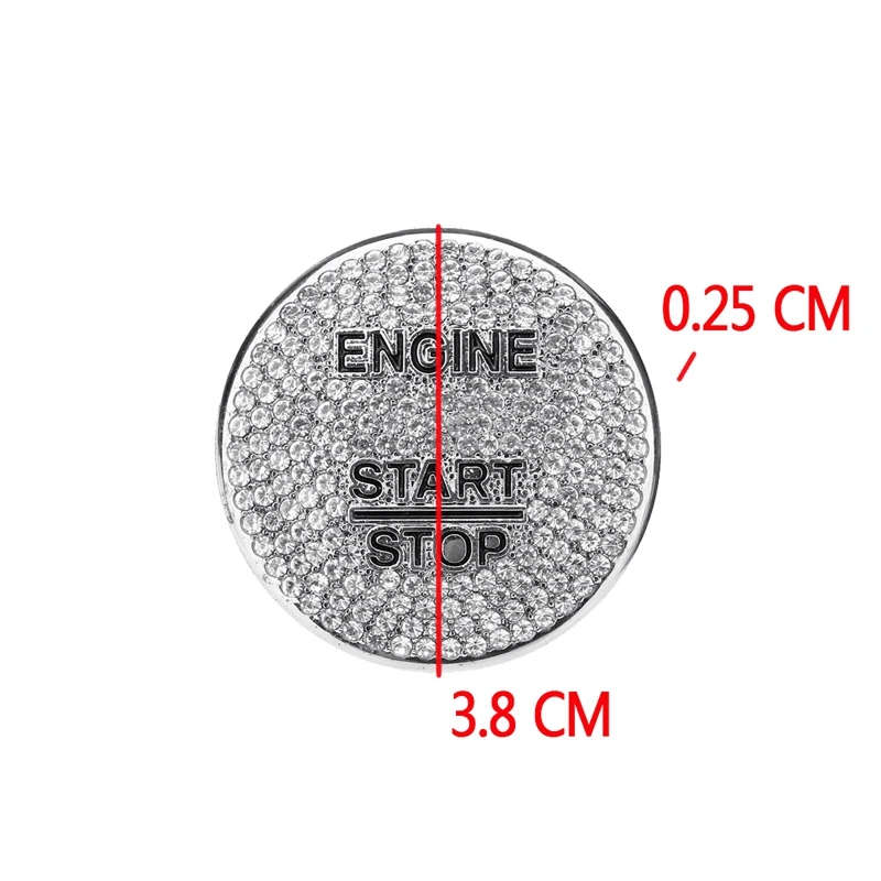 Car Engine Start Stop Ignition One-Button Cover Ring Trim for Mercedes Benz C Class W205 GLC