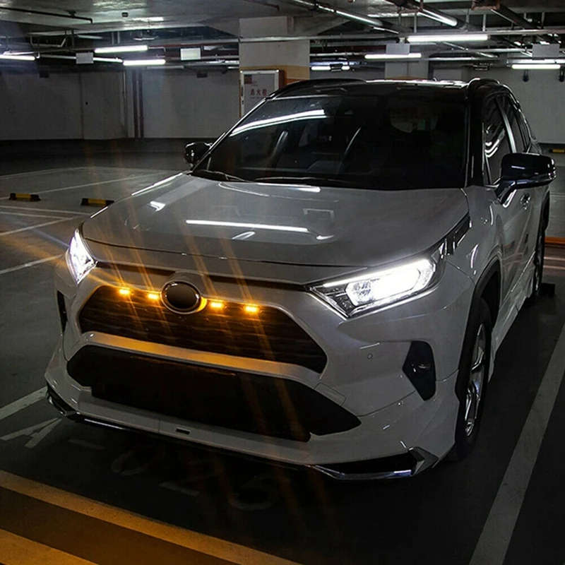 4PCS LED Front Grill Lights for Toyota RAV4 2019 2020 2021 External Grill Lamp
