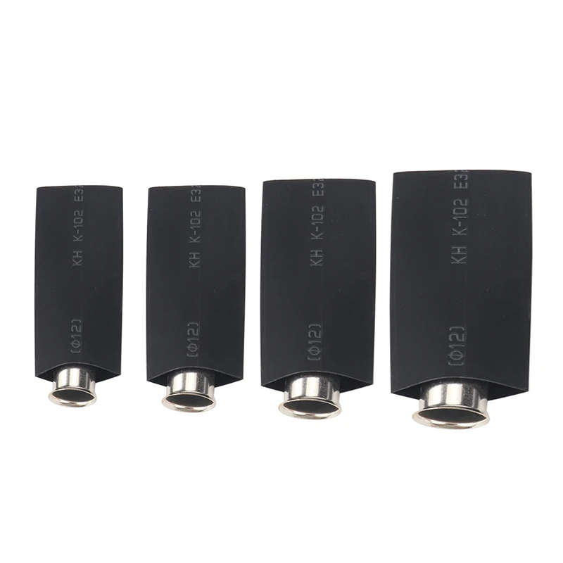 215 PCS AWG 4 2 1 2/0 Wire Ferrule Silver Plated Copper Crimp Connector with Heat Shrink Tube