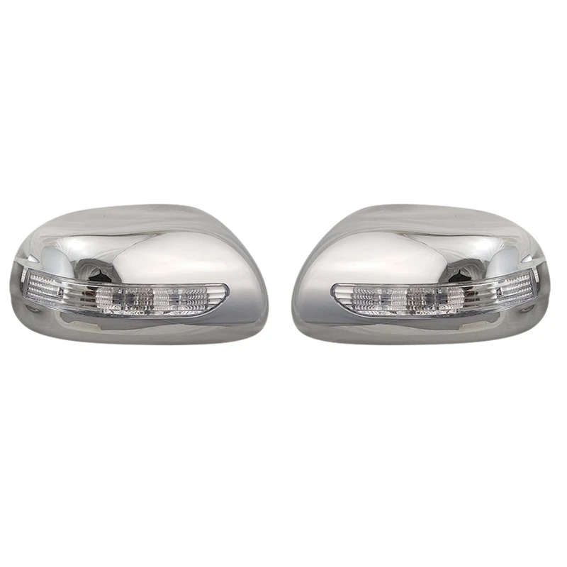 Car Chrome Side Led Light Rearview Mirror Covers Molding Trims for Toyota Corolla 2009-2013