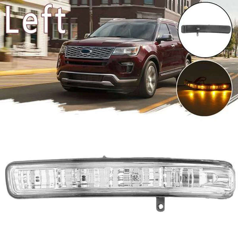 Car Left & Right Side Wind Mirror Light Turn Signal Blinker Lamp for Ford Explorer 2011-2018