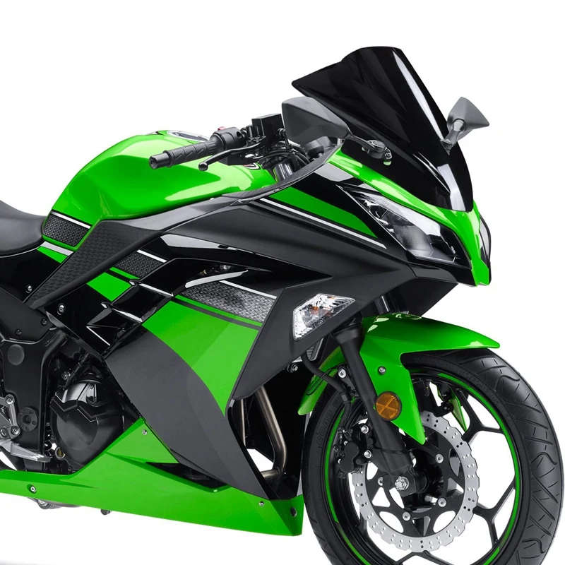 2X Motorcycle Windshield Windscreen Double Bubble for Kawasaki Ninja 300 EX300 2013-2017