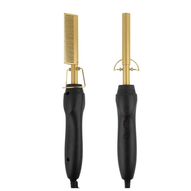 High heat ceramic straightening hair brush
