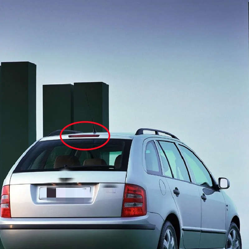 5JD 945 097 Red Lens LED Rear Windshield High Mount Third Brake Light Lamp Bar For Skoda Fabia