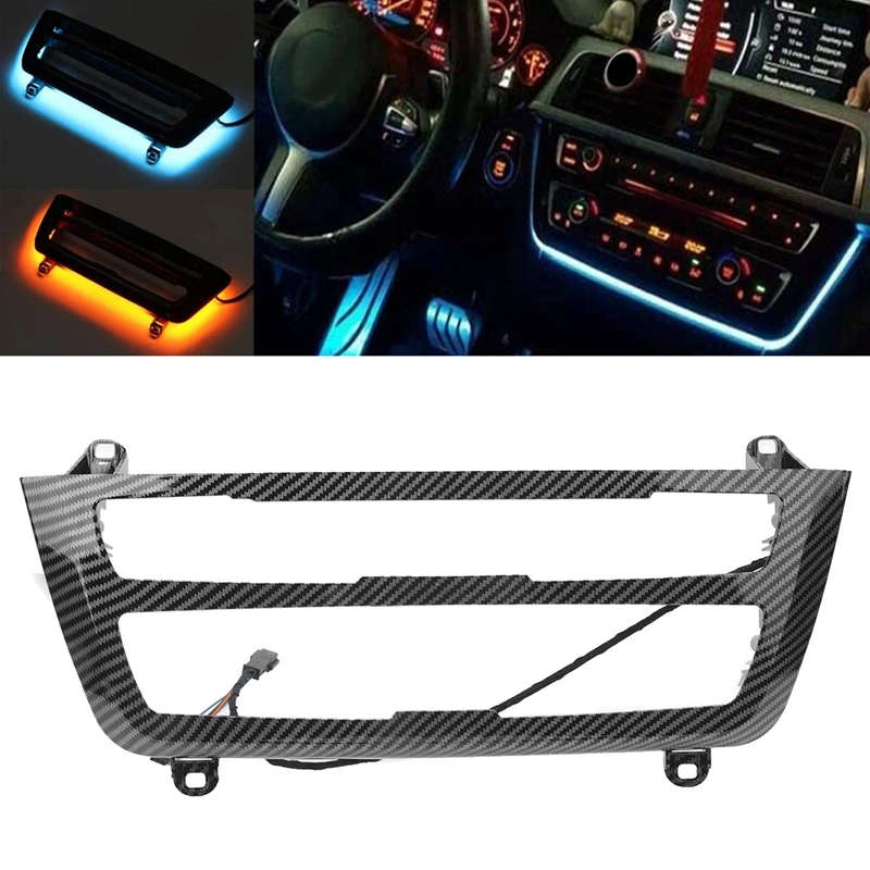 for -BMW 3 4 Series F30 F31 F34 F82 M3 M4 Car Center Console AC Radio Panel LED Strip Ambient Light