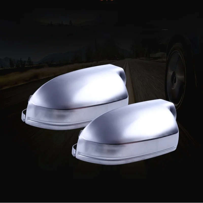 1Pair Car Wing Mirror Caps Matt Chrome Mirror Cover for - A4L A5 S4 S5 -2021