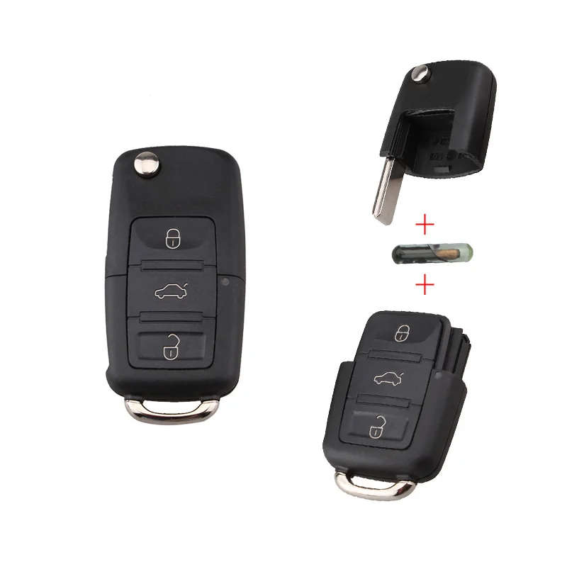 3 Buttons Remote Key Fob 434MHz For VOLKSWAGEN VW PASSAT B5 B6 Skoda Tiguan Touran GOLF JETTA POLO