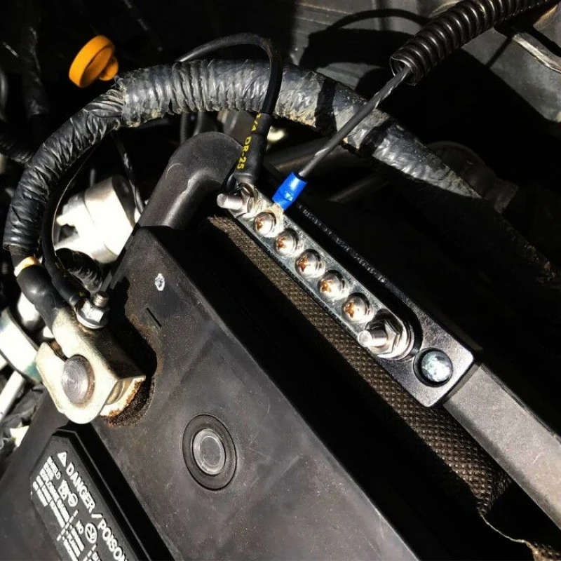 4/ 5 / 10/ 20 Way Power Distribution Bus Bar 4-bit #10-32 Screws Single Distribution Box for Car