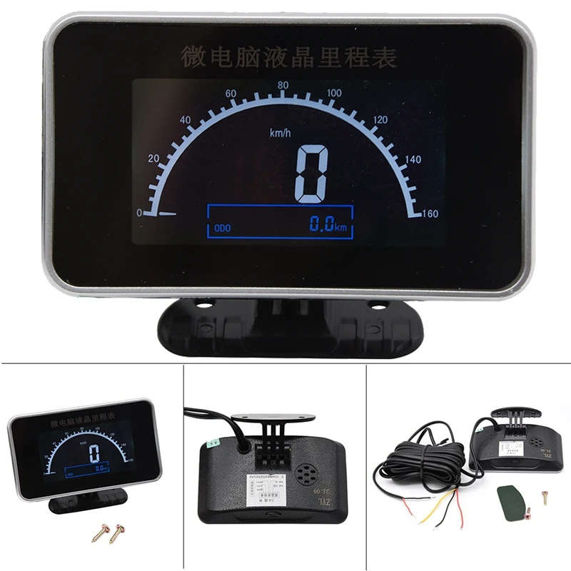 Car Truck 12V/24V 2 IN 1 Functions Digital Speedometer Speed Meter+Odometer Gauge