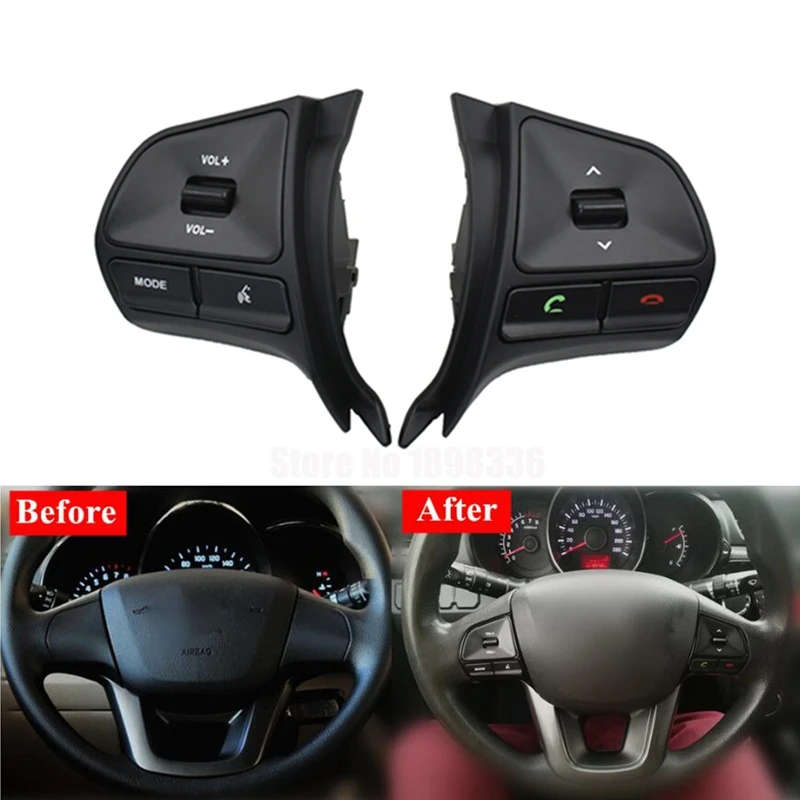 Car Steering Wheel Control Button for KIA K2 RIO 2011-2014 Audio Bluetooth Phone Volume Switch