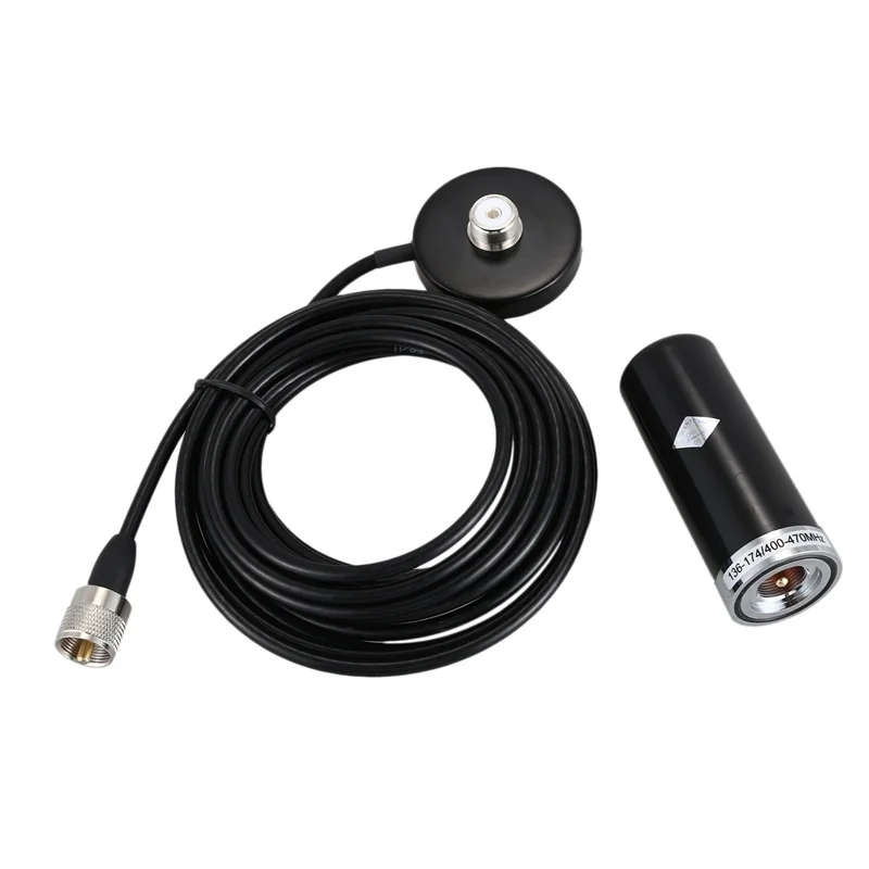144/435MHz Uhf Vhf Car Radio Walkie Talkie Stubby Antenna With Magnetic Base