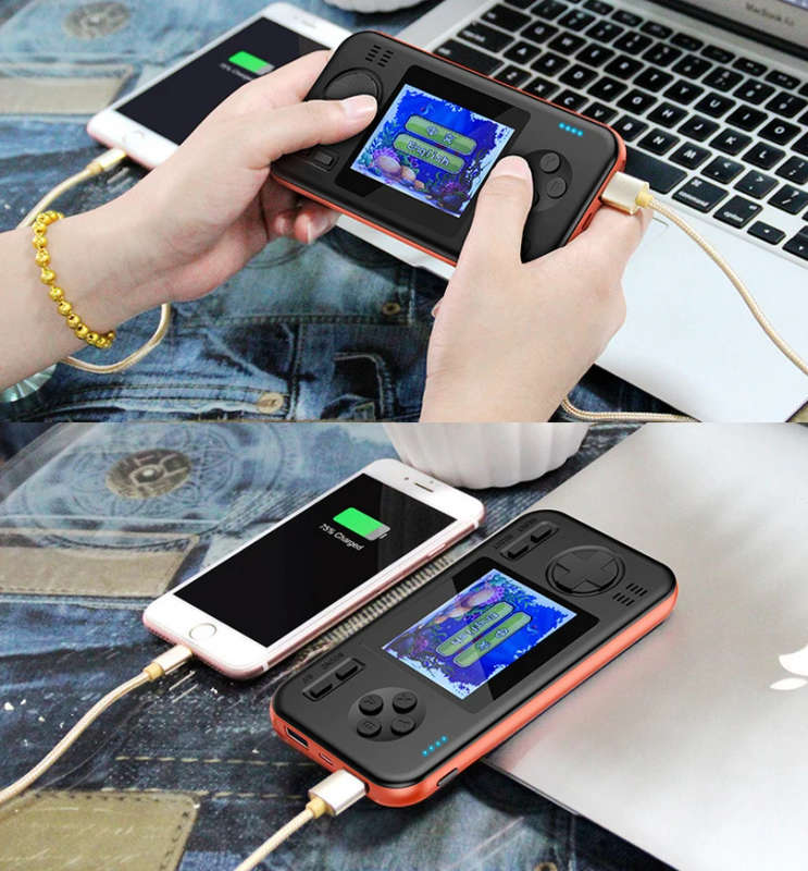 WANLE Handheld 416-in-1 Gamepad Console with 8000mAh Power Bank