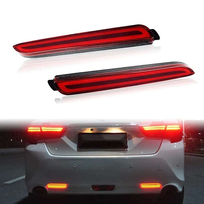 For Toyota Camry Sienna Avalon RAV4 Wish Fortuner LED Rear Bumper Fog Light Tail Brake Stop Light