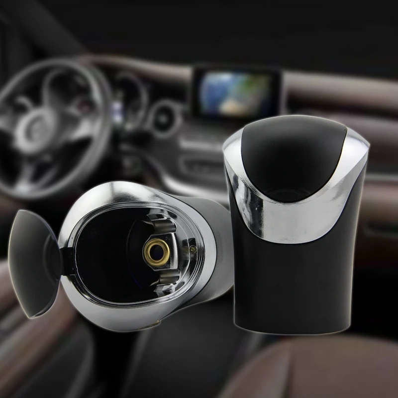 Mini Car Loaded Ashtray With Lamp and Cover Car Stowing Tidying Trash Can Supplies