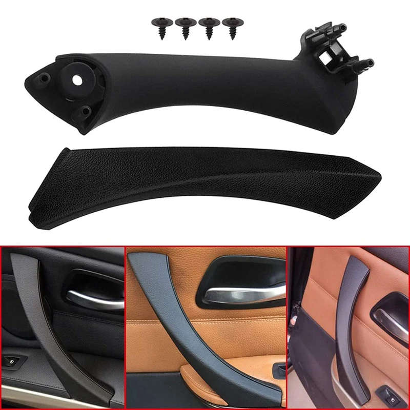 Right Side Inner Door Panel Handle Pull Outer Trim Cover for -BMW E90 3-Series 2004-2012