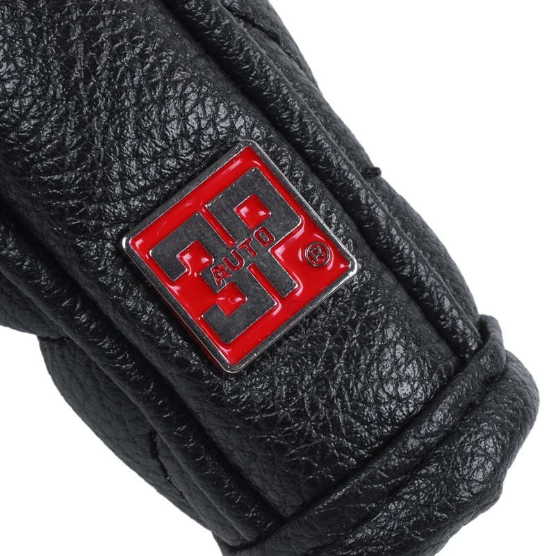 2X Anti-slip Zipper Closure Car Gear Shift Knob Cover Black