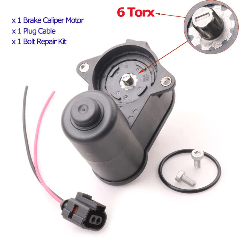 12/6 Torx Rear Handbrake Parking Brake Caliper Servo Motor For VW Passat B6 B7 CC Tiguan Audi Q3 ...