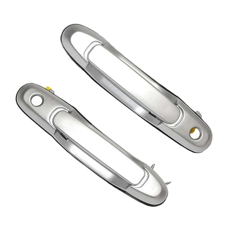 Front Outside Exterior Door Handle Pair Set for 1998-2003 Toyota Sienna 69220-08010-A0 Silver