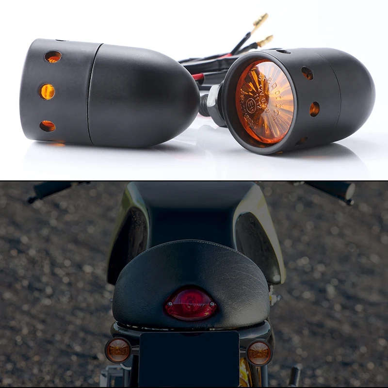 Motorcycle Turn Signal Light LED Brake Amber Light Blinkers Flashers Indicator for Honda Suzuki
