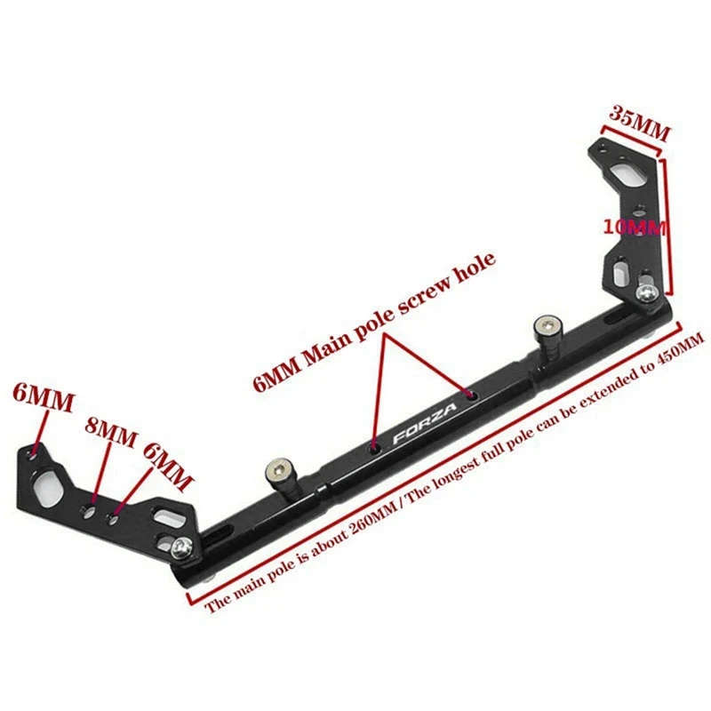Motorcycle Multi-Function Extended Balance Bar Mobile Phone Bracket Bar for HONDA Forza