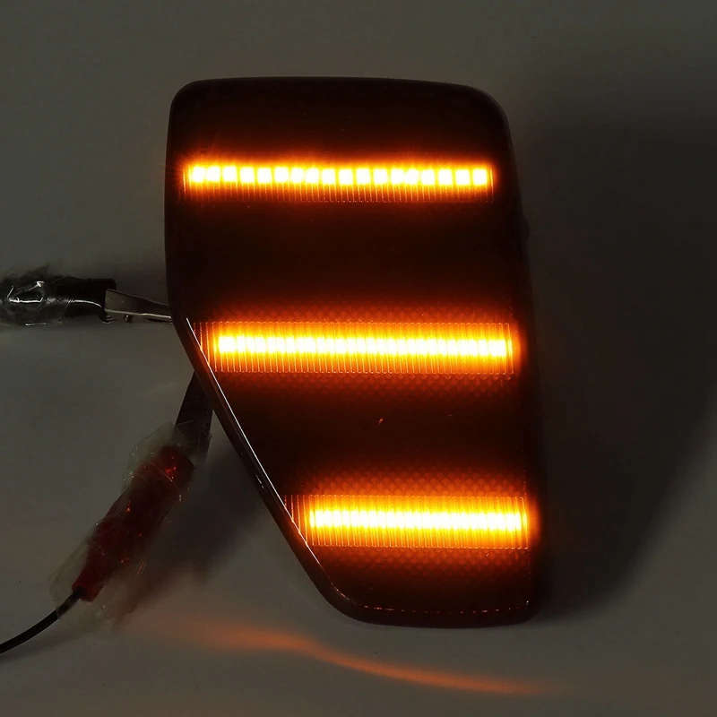 Smoked Dynamic LED Front Fender Side Marker Lights for Hummer H3 2005-2010 H3T 2009-2010