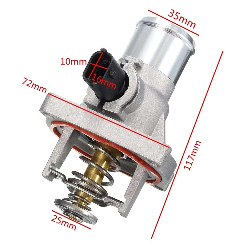 Car Aluminum Engine Cooling Thermostat Housing Cover for Chevrolet Opel Astra G 1998-29/H 2004