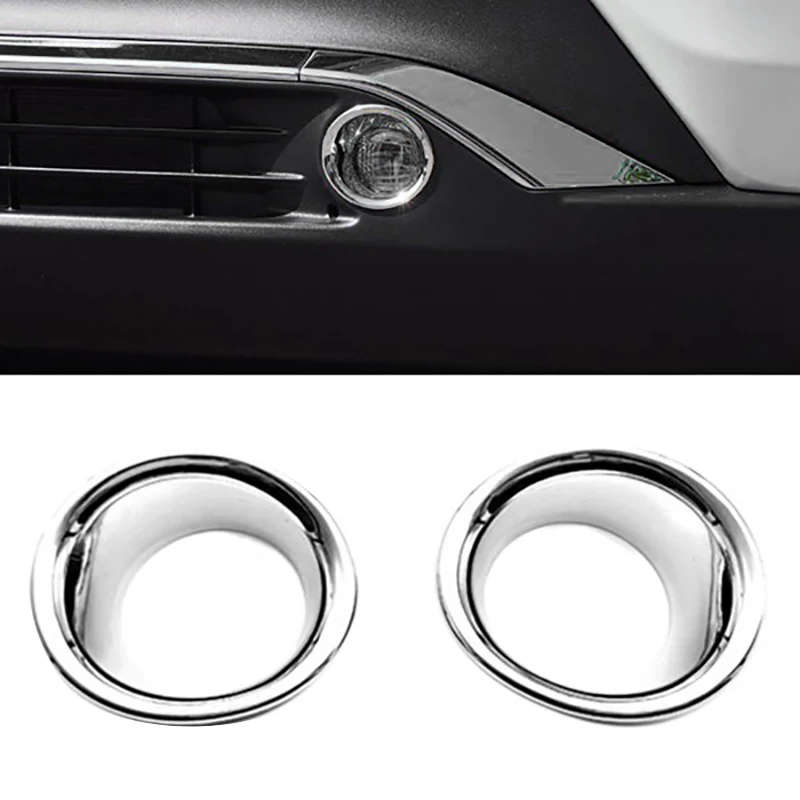 for Toyota Harrier Venza 2020-21 ABS Chrome Front Fog Lights Cover Frame Trim