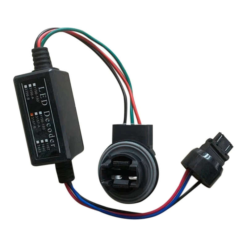 2PCS 3157 3157-B Car LED Headlight Decoder Resistor Harness Anti-Flicker Decoder Failure Decoder