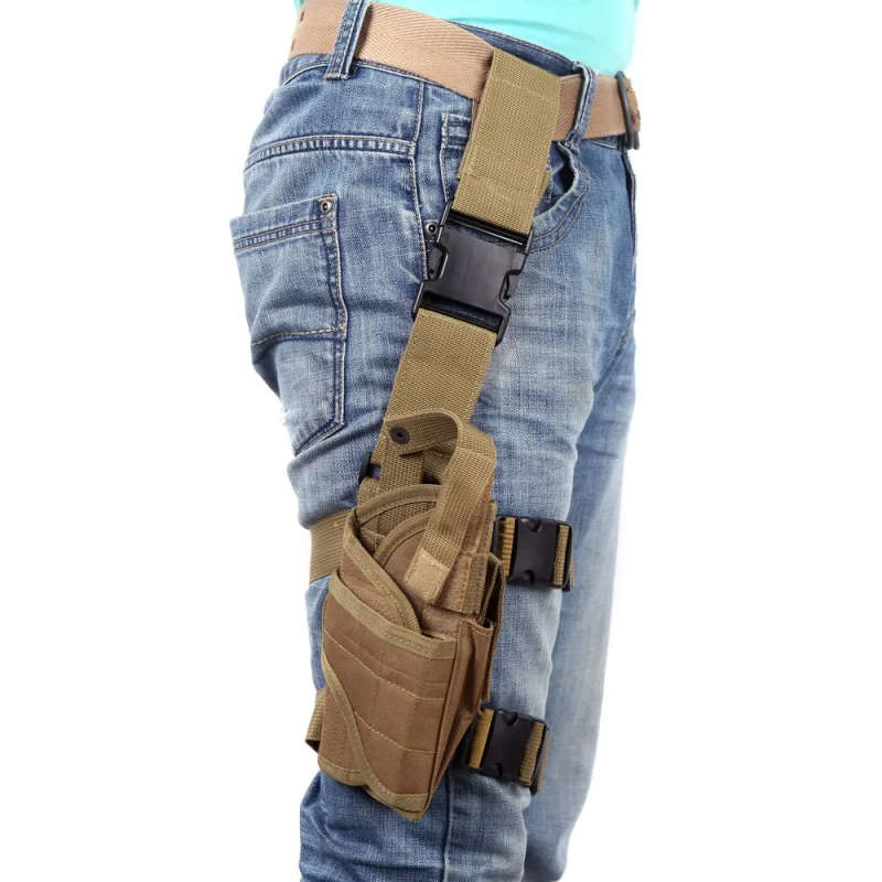 Drop Left/Right Leg Gun Holster Gun Bag (BEIGE)