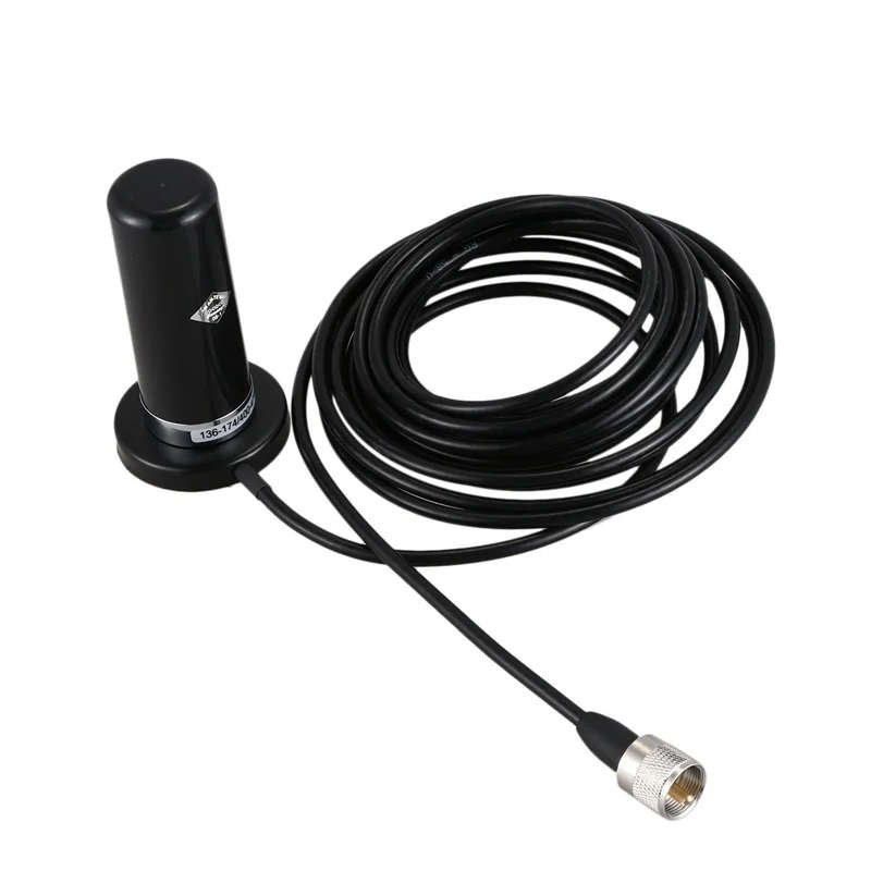 144/435MHz Uhf Vhf Car Radio Walkie Talkie Stubby Antenna With Magnetic Base