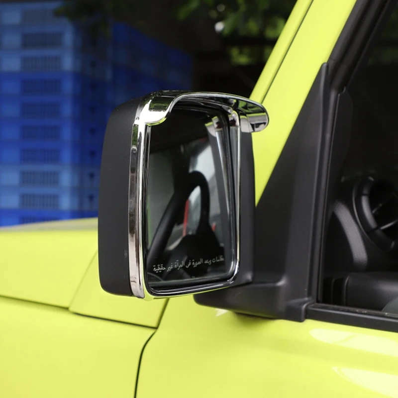 Rear View Mirror Rain Eyebrow Trim Frame Rearview Mirror Rain Brow Cover for Suzuki Jimny