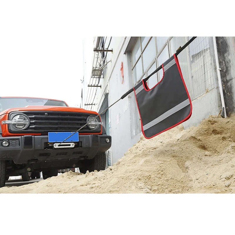 Universal Winch Rope Damper Blanket Safety Flag with Pocket for All Winch Cables, Ropes and Straps