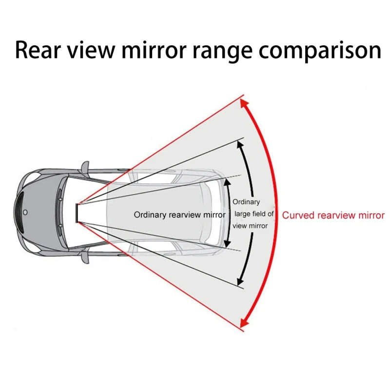 Car Rear Mirror 3R-331 Car Truck Interior Rear View Blind Spot Adjustable Wide Angle Curved Mirror