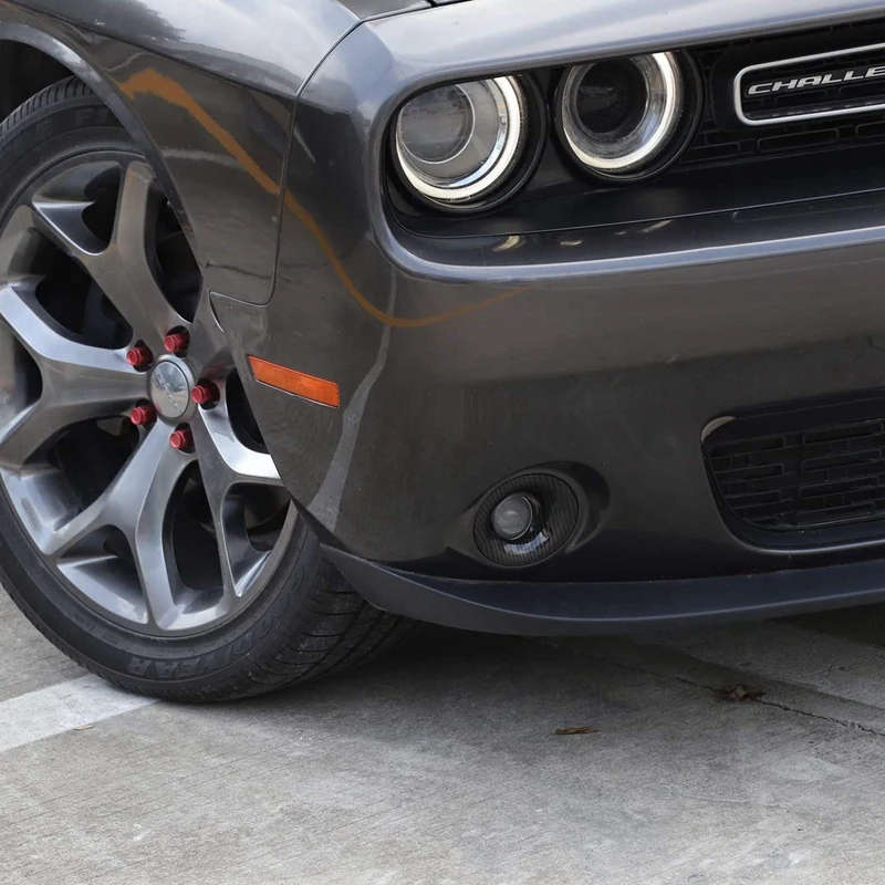For Dodge Challenger 2015-2021 Front Fog Light Lamp Cover Trim Decorative Frame Stickers