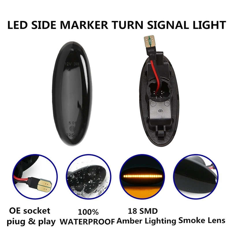 Car Side Marker Light LED Turn Signal Light for Mazda B2500 Pickup Truck 323 Tribute Protege Astina