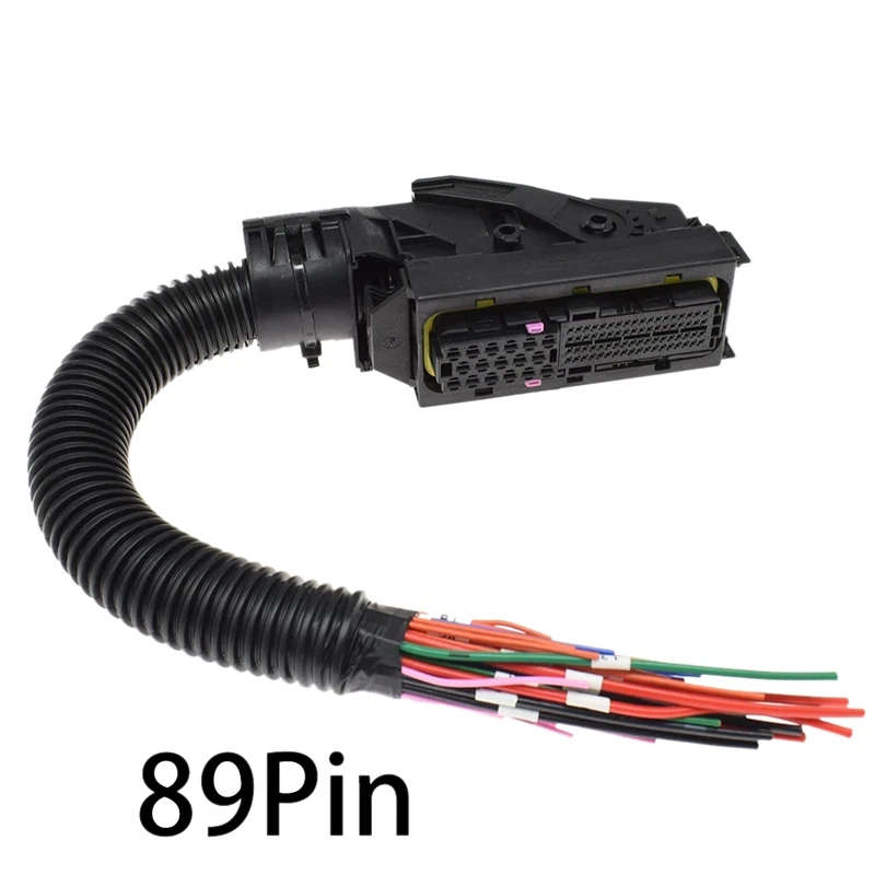 EDC7 Common Rail 89 Pins ECU Connector Auto PC Board Socket with Wiring Harness