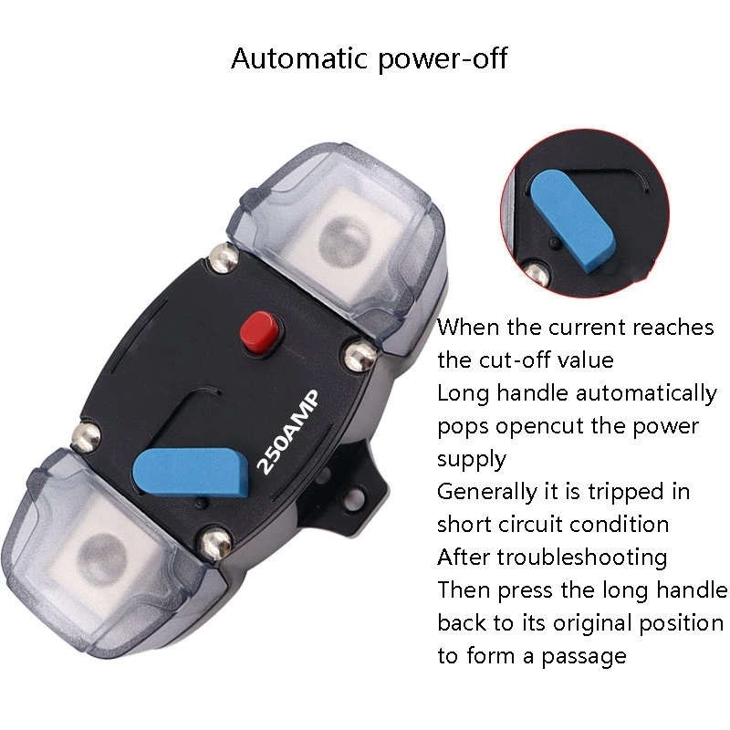 Circuit Breaker Manual Reset, Car Stereo Audio Inline Fuse Block Holders Inverter for Automotive