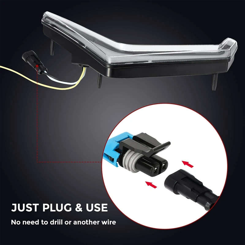 Motorcycle Front Driver Signature Light Turn Signal Light for Polaris RZR XP Turbo 4 Turbo Xp 1000 4