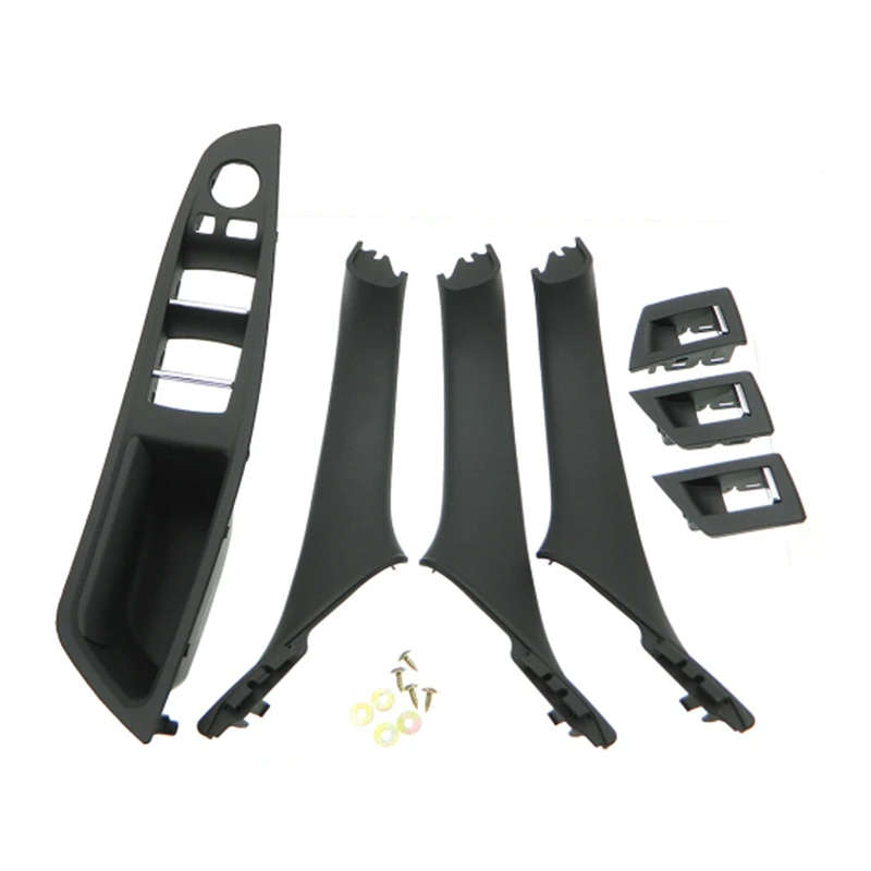 RHD Car Interior Door Handle Inner Door Panel Pull Trim Cover for -Bmw 5 Serie F10 F11 520 525