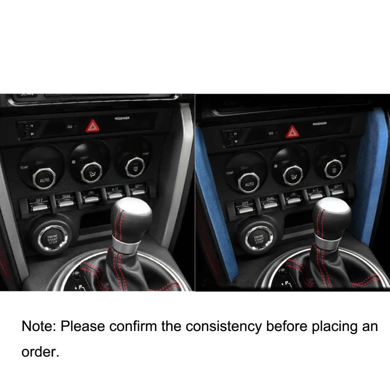 Car Suede Wrap Door Handle Frame Armrest Cover for Subaru BRZ / Toyota 86 2013 Decorate Sticker