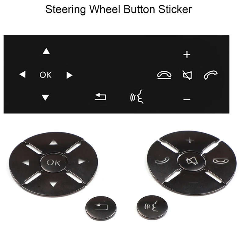 Car Steering Wheel Button Switch Trim Cover Sticker for Mercedes Benz C E S Class W204 W212 W221 GLK