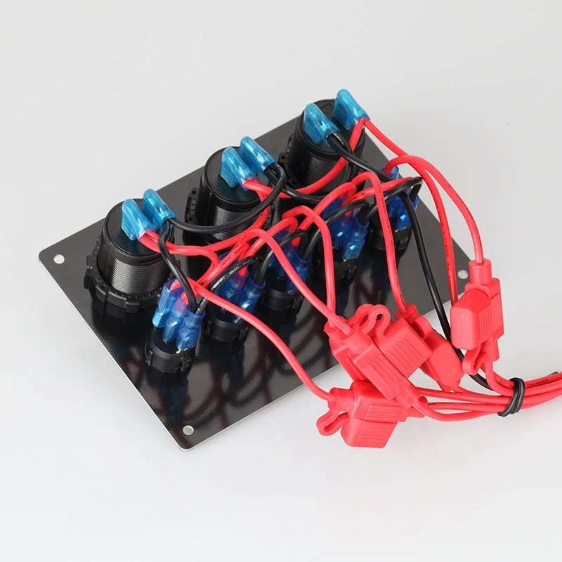 5-Position Switch Dual USB With Voltage Power Base for Car Yacht RV Switch Panel Combination