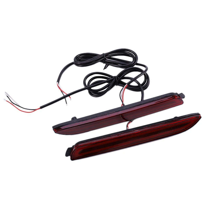 10X LED Bumper Reflector Bright Red Lens Brake Lights for Toyota Camry 2006-2014