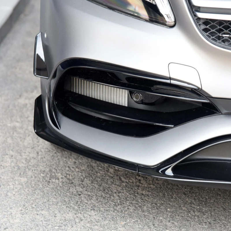 Front Bumper Under Splitter Spoiler Canards Air Knife for Benz a Class W176 A180 A200 A220 A250 AMG
