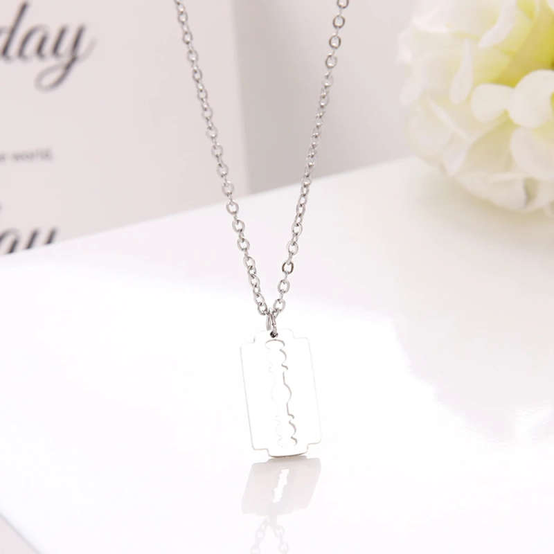 Retail Price R 850 / Genuine Stainless Steel Blade Necklace Silver Color
