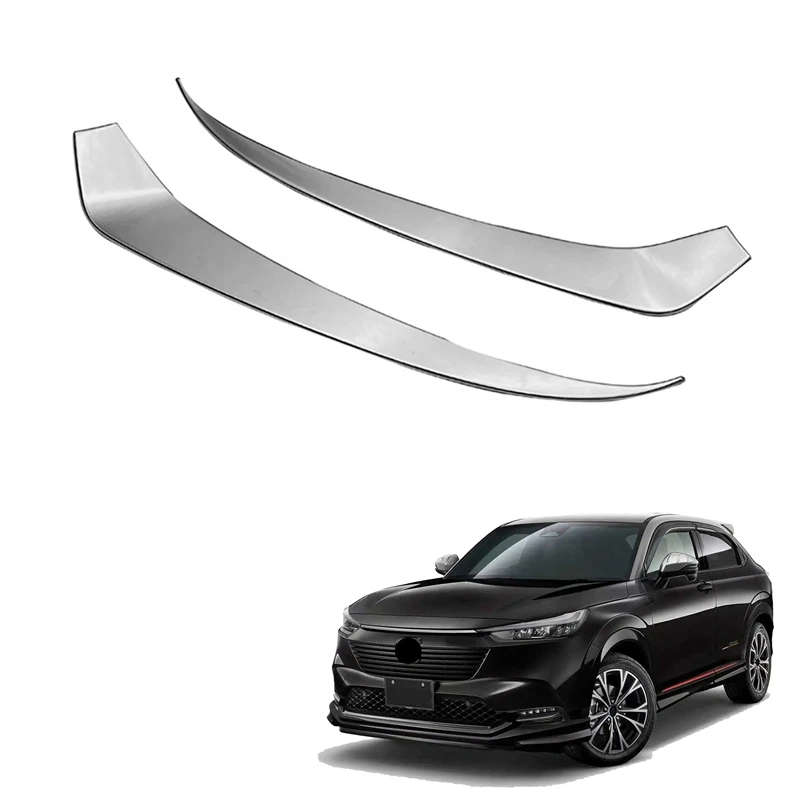 For Honda HRV HR-V Vezel 2021-22 ABS Chrome Front Headlight Lamp Cover
