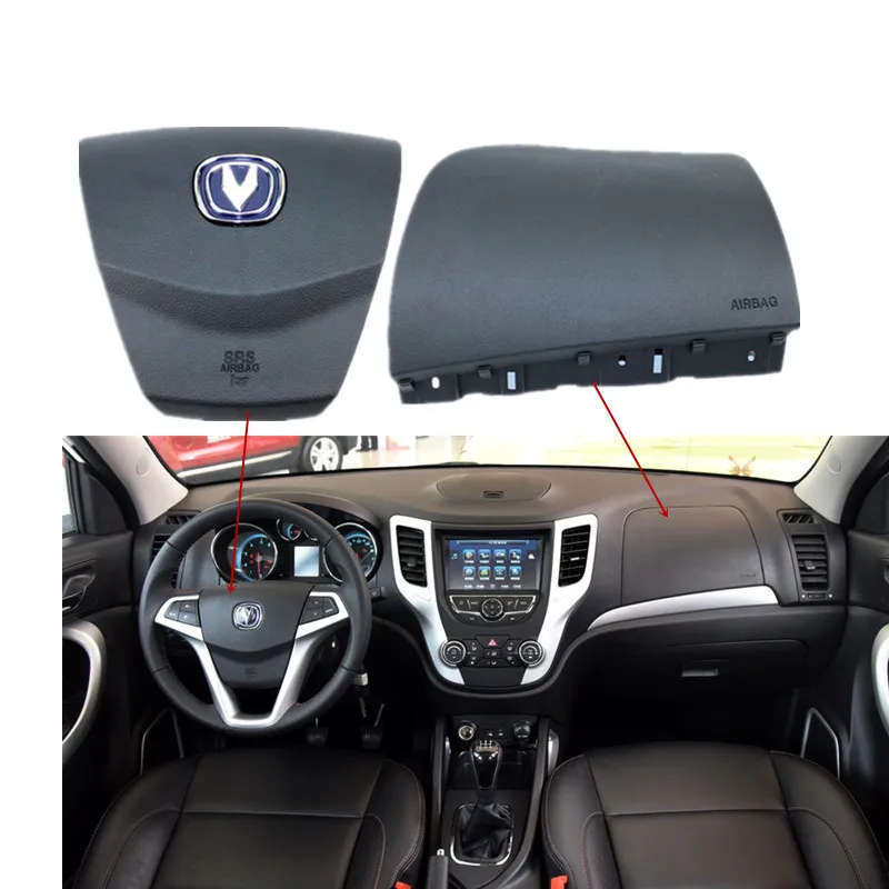 Car Steering Wheel SRS Cover Horn button With Emblem Dashboard Decorative plates For Changan CS35