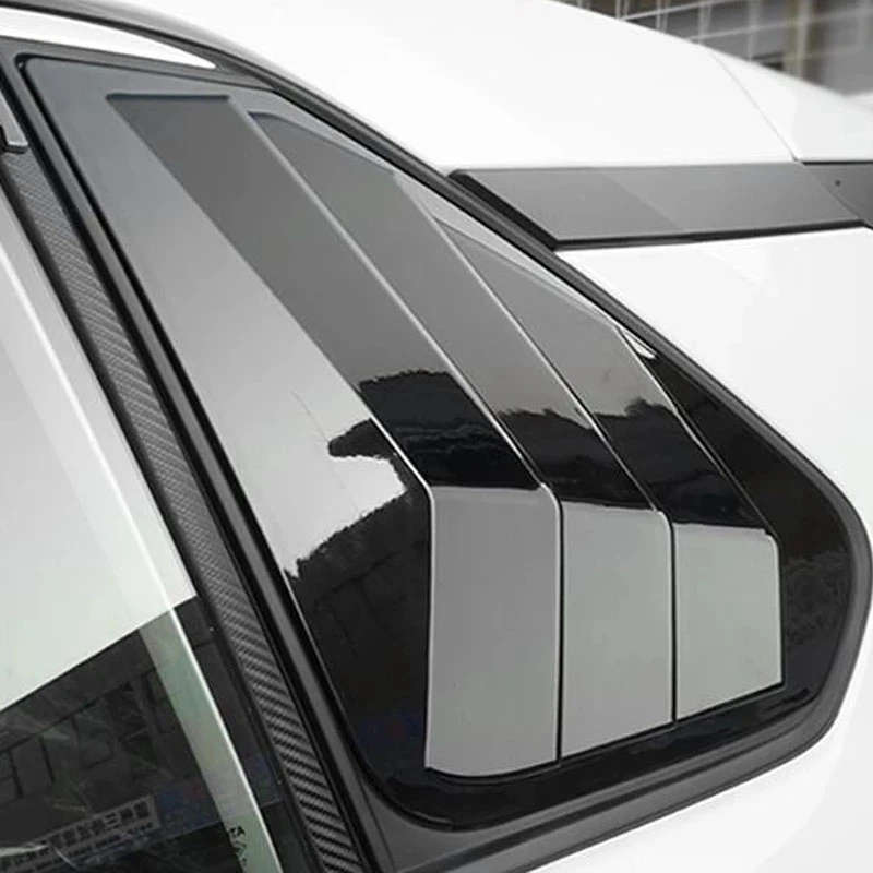Car Rear Side Window Louvers Shutter Cover Blinds Scoop Air Vent Cover Trim for Toyota RAV4 2019-21
