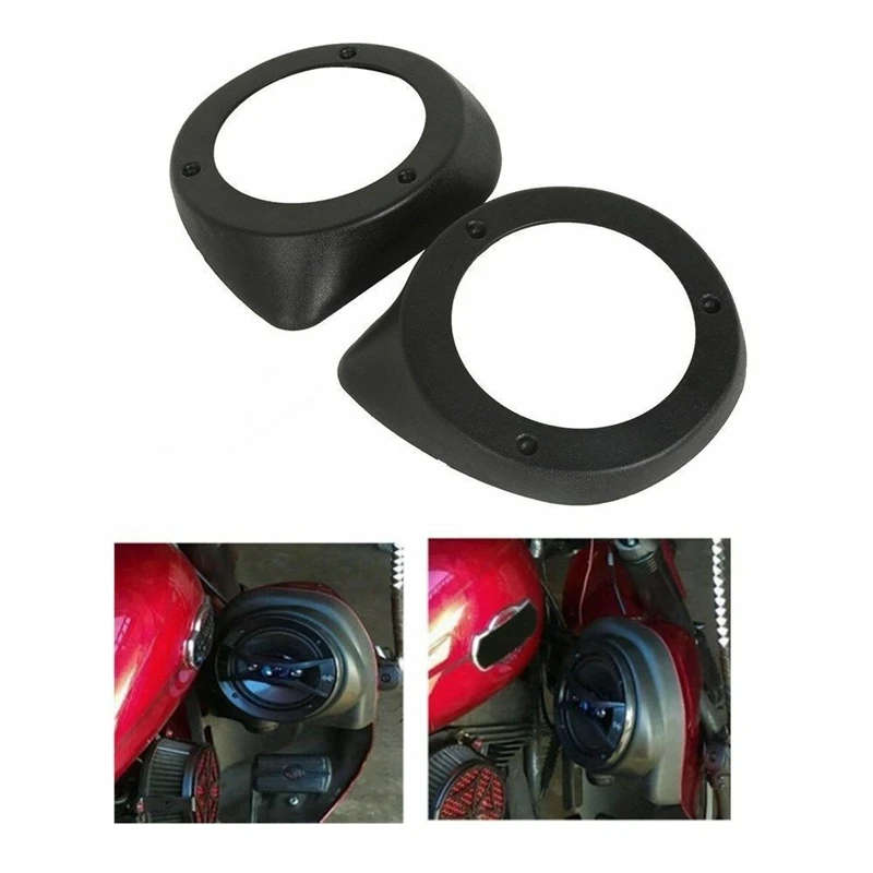Pair 6.5 inch Speaker Boxes Pod Lower Vented Leg Fairings Fit for Touring Road King